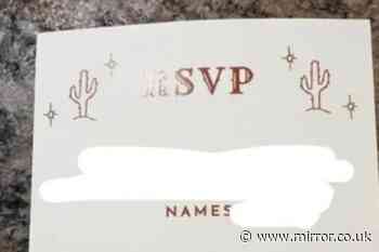 Bride fumes at wedding guest's 'ridiculous' RSVP - but others say she's in the wrong