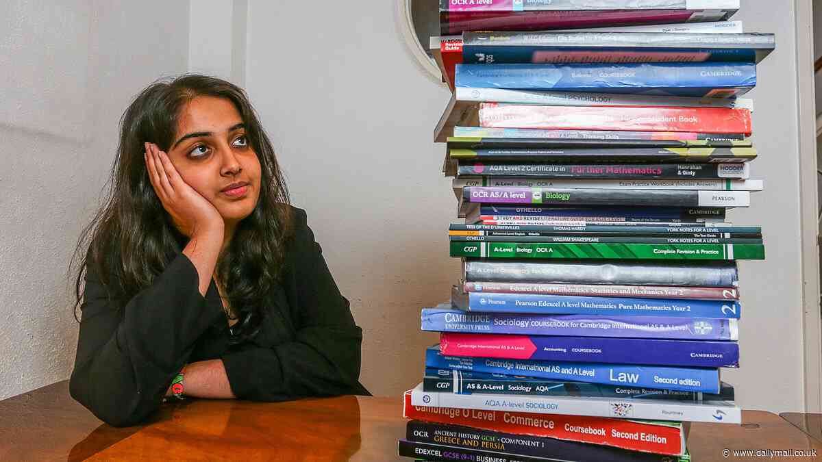 Britain's smartest teenager who has an IQ higher than Albert Einstein achieves four A*s in her mammoth A-levels mission - and has just 24 left to go