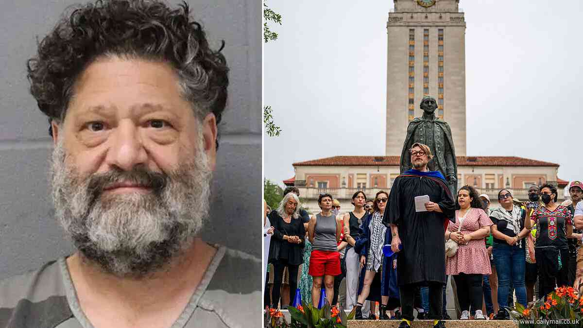 UT Austin professor Richard Heyman is fired after being arrested at anti-Israel protest where he 'destroyed property and screamed expletives at cops'