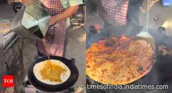 Video of a man cooking paratha in diesel goes viral; netizens tag FSSAI