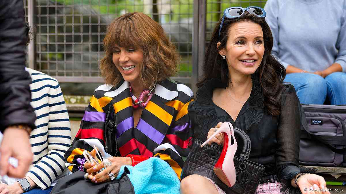Kristin Davis and Nicole Ari Parker are seen on the set of And Just Like That in New York City... as Rosie O'Donnell is set to join the cast