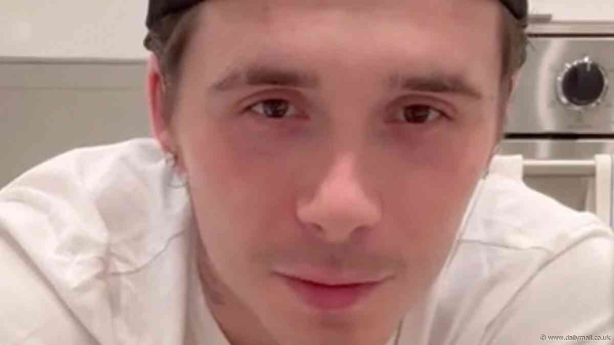 Brooklyn Beckham shows off his culinary skills while rustling up a French omelette with £215 caviar in a new tutorial: 'I'm not a professional chef, I just love cooking'