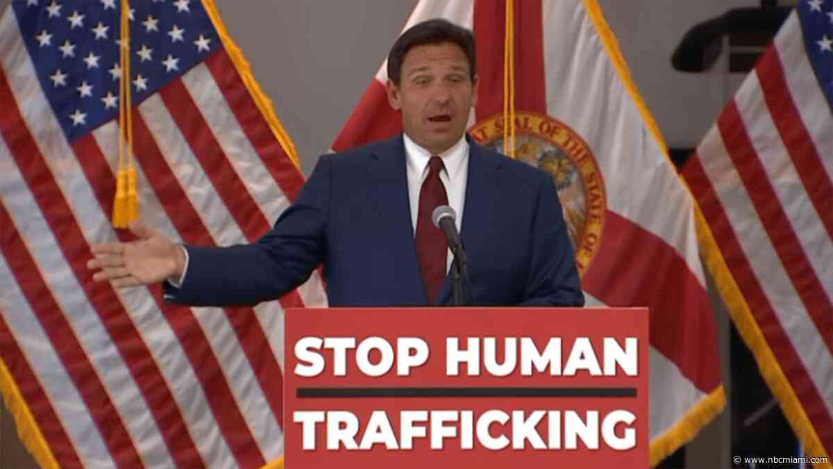 Florida Gov. DeSantis signs bill to further crack down on human trafficking