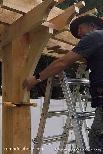 DIY Arbor Swing: How to Install Curved Wood Knee Braces