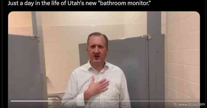 ‘Are you the bathroom monitor?’ Auditor Dougall films attack of trans bathroom bill in the john