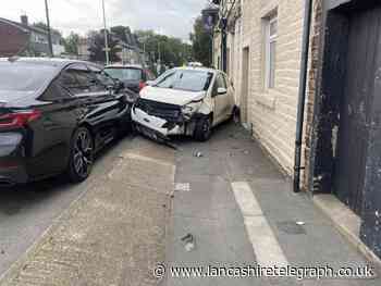 Hit and run victim's car sent hurtling into front of Blackburn pub
