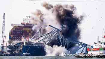 Teil von eingestürzter Brücke in Baltimore nach Schiffsunglück gesprengt