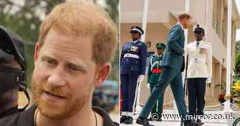 Prince Harry branded 'cringy' for inspecting troops after being stripped of military titles