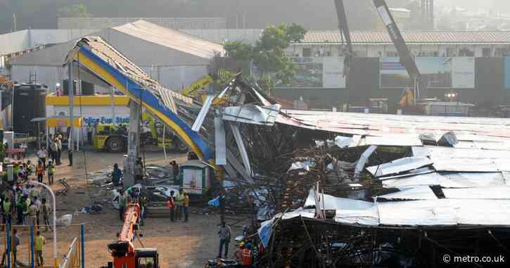 At least 14 killed after 100ft tall billboard collapses in thunderstorms