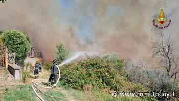 Incendio a Casalotti: fiamme minacciano le abitazioni
