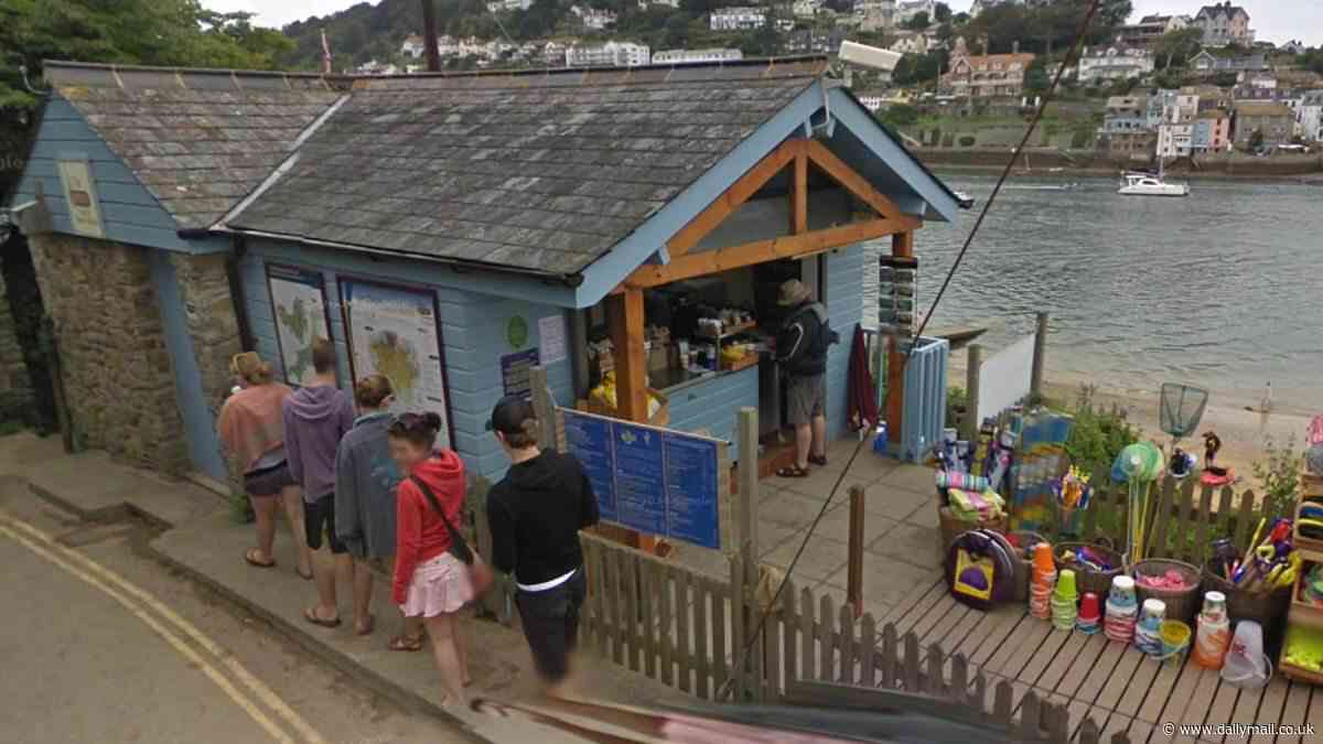 Yours for a cool £1.5m…ice cream hut with one of the most coveted views in Britain! Tiny kiosk with acre of land is listed for sale across bay from trendy Salcombe