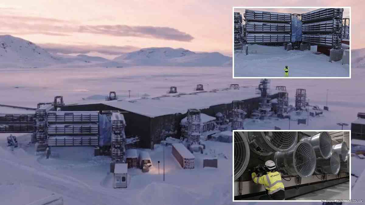 Is this the key to combatting climate change? Scientists are using a giant vacuum in Iceland dubbed The Mammoth to suck 36,000 tonnes of CO2 from the air every year