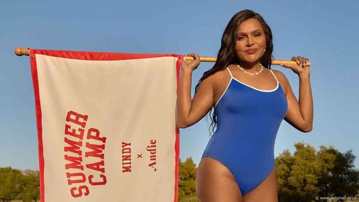 Mindy Kaling addresses 'body shape changes' as she launches new swimwear adding the designs 'make me feel confident no matter what size I am'