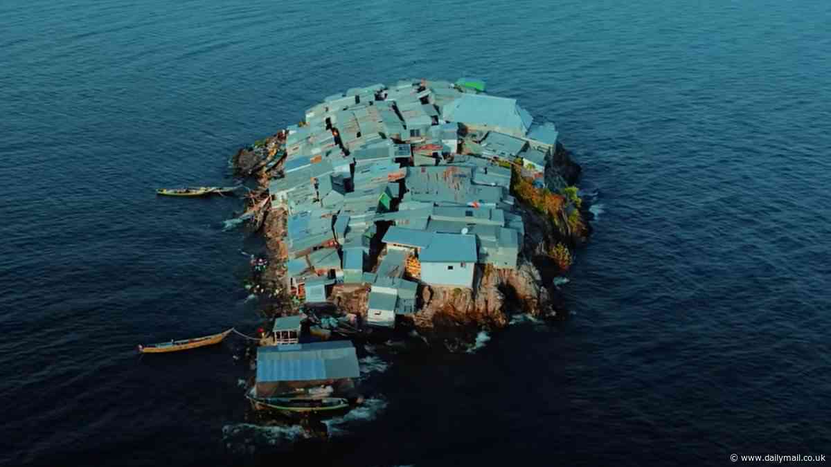 I visited the most crowded island on Earth - where more than 1,000 people live on a cramped 0.49-acre outcrop