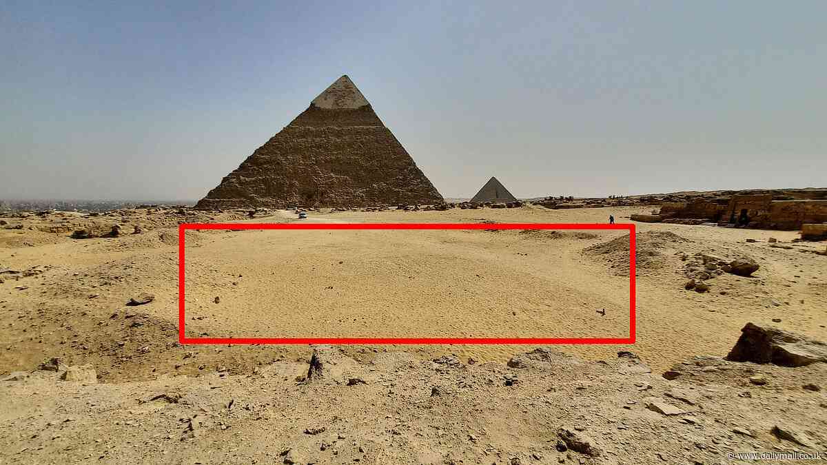 Mysterious structures discovered near Egypt's Great Pyramid that sit up to 32 feet below the surface - and could be an entrance to unknown tomb