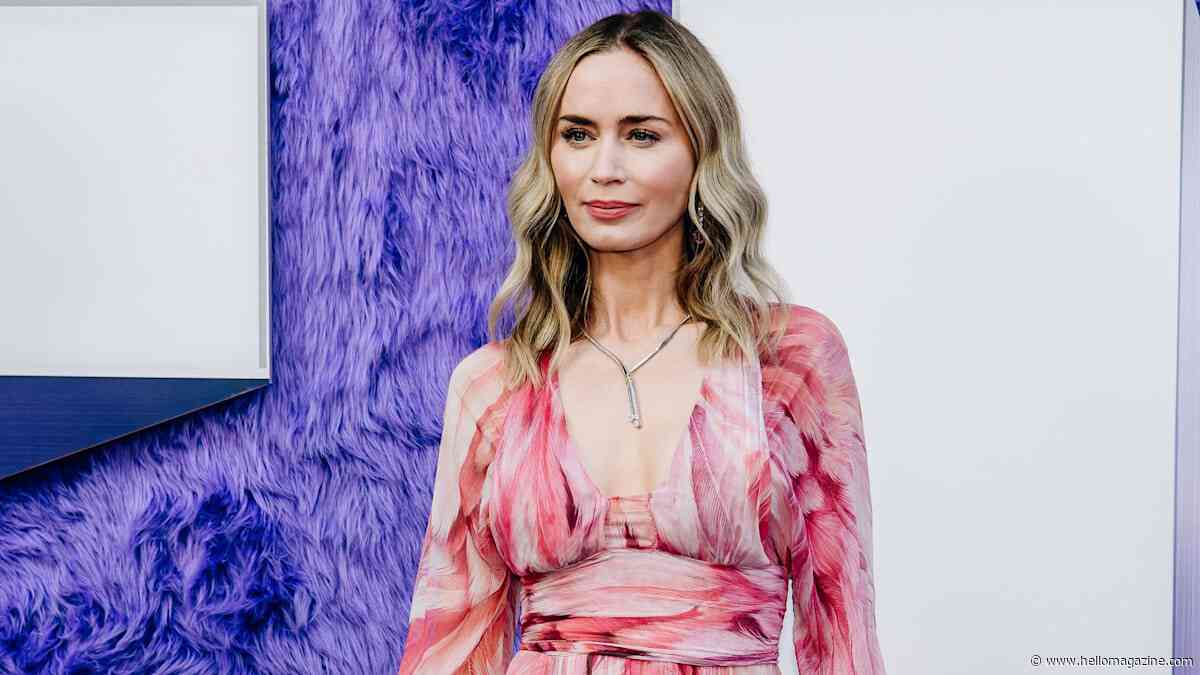 Emily Blunt brings 70s glam to IF premiere in kaleidoscopic gown