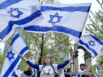 Heavy police presence as thousands of Israel supporters rally in downtown Montreal