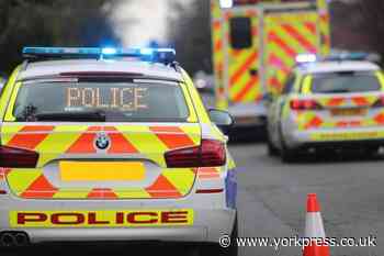 Emergency services at scene of vehicle crash in Holtby