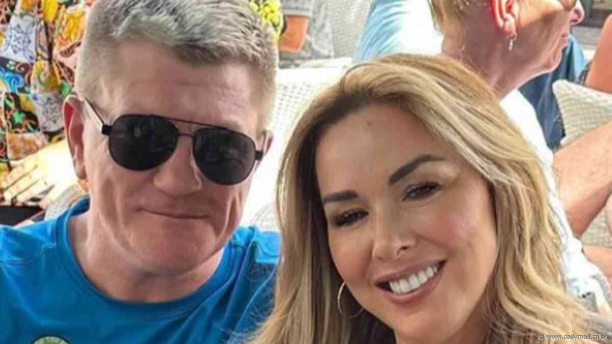 Ricky Hatton admits he and new girlfriend Claire Sweeney get on 'like a house on fire' as the couple return from a romantic trip to Tenerife