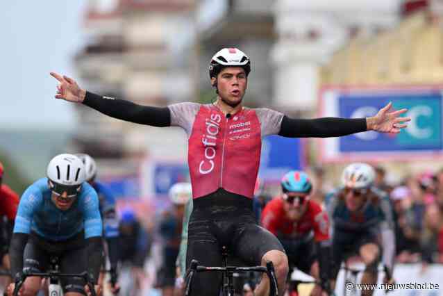 “Er sloop wel wat stress in”: Milan Fretin pakt eerste roze leiderstrui in Vierdaagse van Duinkerke met winst in openingsetappe