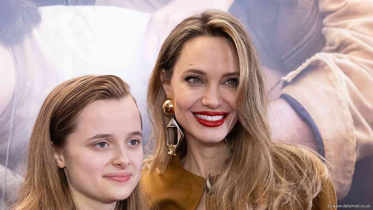Angelina Jolie's daughter Vivienne, 15, is seen in the AUDIENCE of the Today show as mom chats up the musical they have been working on together