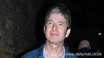 Noel Gallagher coordinates with his new girlfriend Sally Mash in denim jackets as they enjoy a date night at Chiltern Firehouse