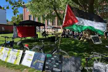 Uni und Polizei beobachten Aktionstag für Palästina ganz genau
