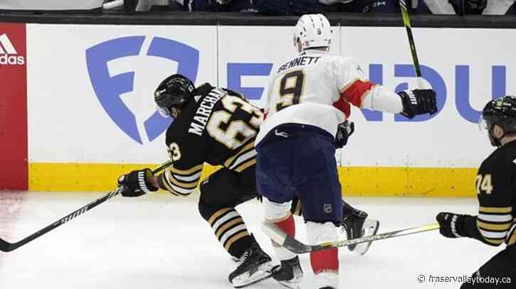 Bruins captain Brad Marchand is out for Game 5 against the Panthers