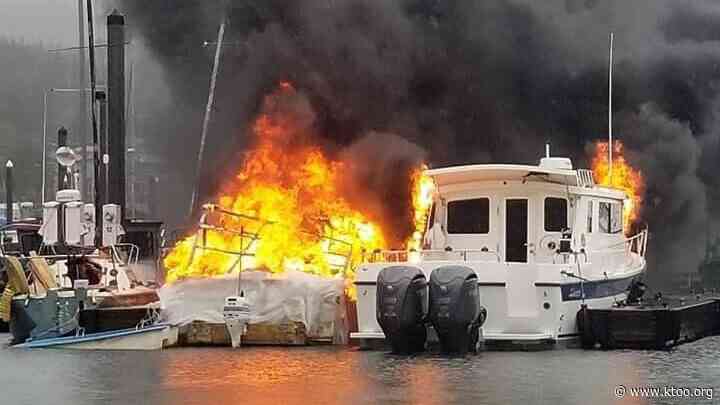Multi-boat fire at Douglas Harbor displaces resident, causing $500K in damages