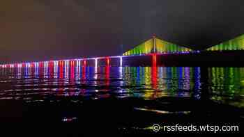 Sunshine Skyway Bridge not displaying rainbow colors for Pride this year. Here's why.