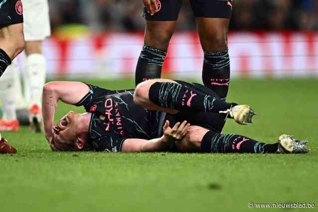 VIDEO. Kevin de Bruyne loodst Man City met ultieme assist naar nakende titel, maar schreeuwt het uit van de pijn na stevig contact op enkel
