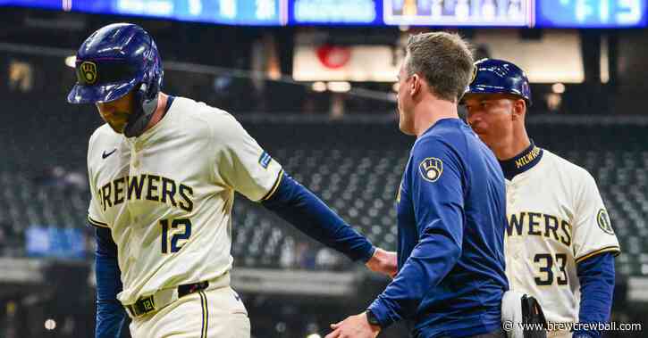 Brewers place Rhys Hoskins on injured list with strained hamstring, recall Owen Miller