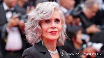 Cannes Film Festival: Jane Fonda, 86, is radiant in a bejewelled black suit as she arrives for The Second Act screening