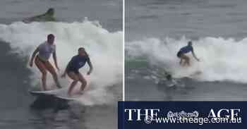 Aussie surfer blocked by rival