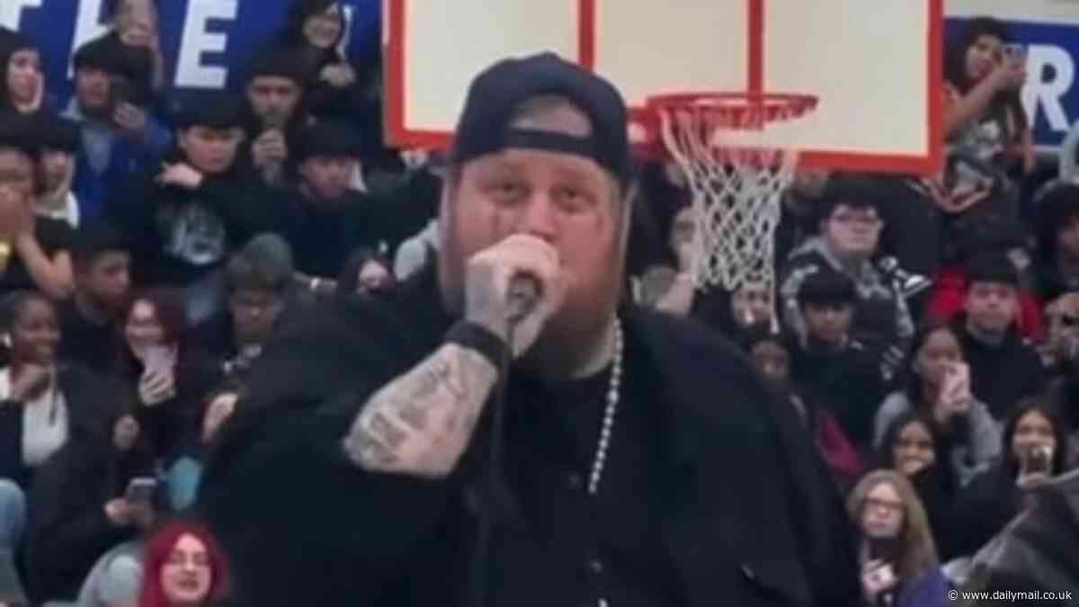 Jelly Roll and wife Bunnie Xo make a triumphant return to his high school to perform for students... after he was told he would never be allowed back