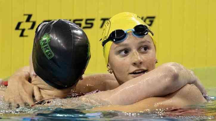 Canadian swimmers McIntosh, Harvey finish 1-2 in women’s 200 free at Olympic Trials