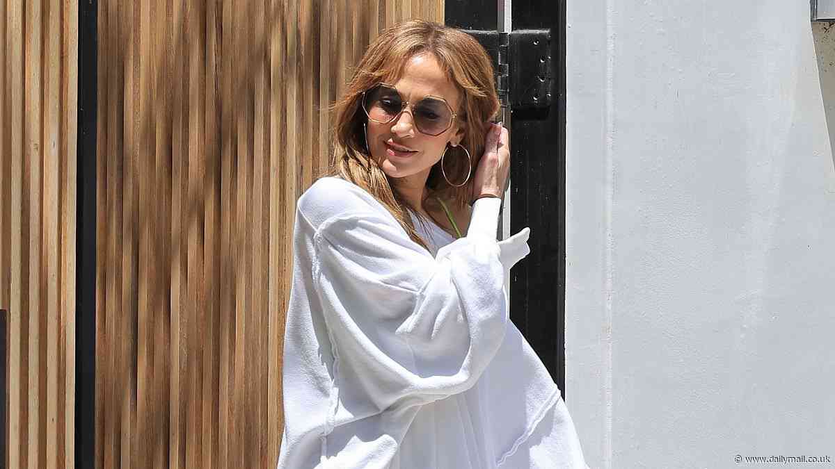 Jennifer Lopez is a vision in all white as she goes house hunting AGAIN in Beverly Hills without husband Ben Affleck