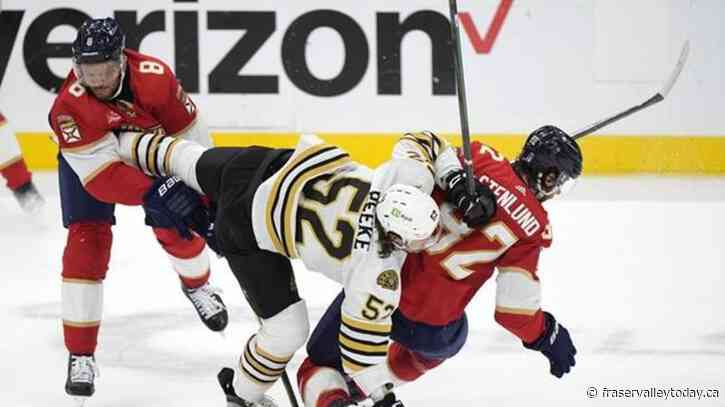 Swayman helps Bruins edge Panthers 2-1 to stave off playoff elimination