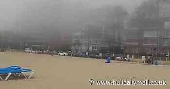 Video shows Benidorm beach disappearing in 'bizarre' fog leaving Brit tourists fuming
