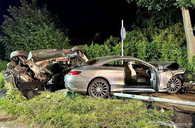 FW Hünxe: Schwerer Verkehrsunfall mit zwei verletzten Personen