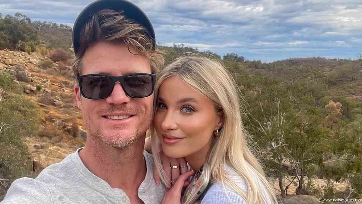 The Bachelor's Richie Strahan puts on a very loved-up display with his Playboy model girlfriend Tiffany Rozman