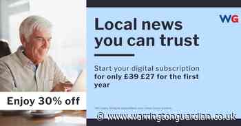 Warrington Guardian May flash sale £3 for 3 months