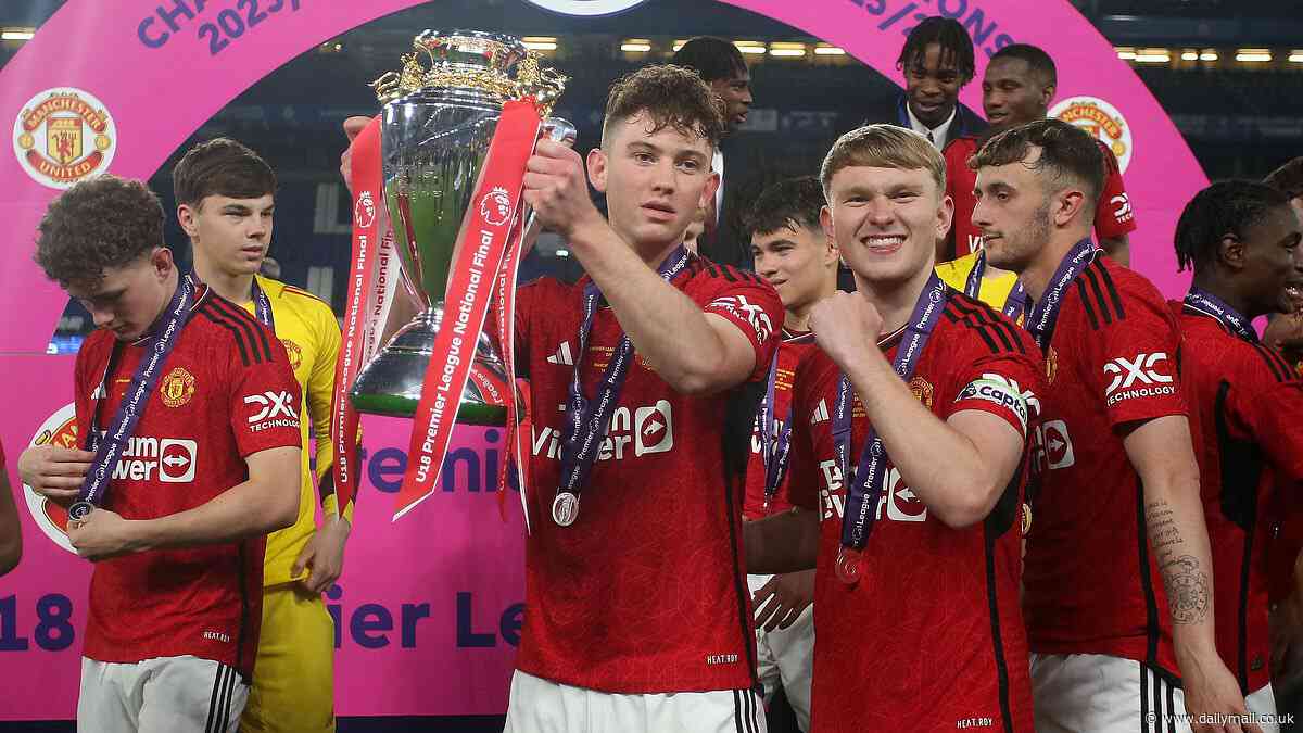 Man United U18s win Premier League national final with 2-1 victory over Chelsea to cap off stunning season... as next generation of Old Trafford stars seal treble of trophies