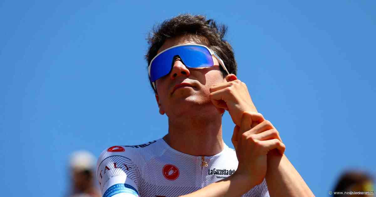 Volgende dreun voor Visma in Giro: ook wittetruidrager Cian Uijtdebroeks haakt af