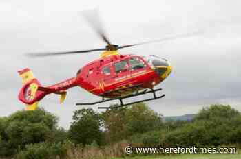 Air ambulance lands in Herefordshire town