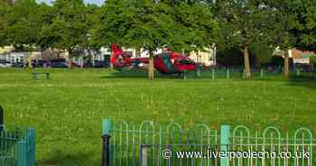 Air ambulance lands in park after boy hit by car