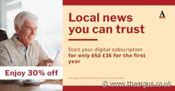 Subscribe to The Argus for just £3 for 3 months in this flash sale
