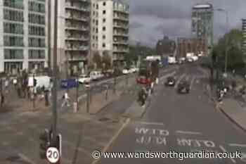 Wandsworth Road van and motorbike crash: Woman in hospital