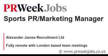 Alexander James Recruitment Ltd: Sports PR/Marketing Manager