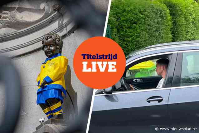 LIVE TITELSTRIJD. Anderlecht-spelers komen aan voor training, Manneke Pis getooid in Union-kleuren